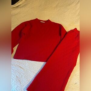 See and Be Seen red quilted set size small